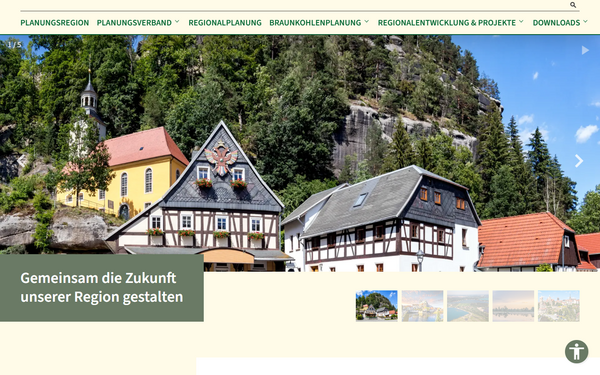 Screenshot der Website rpv-oberlausitz-niederschlesien.de in Notebook-Ansicht mit Startseite