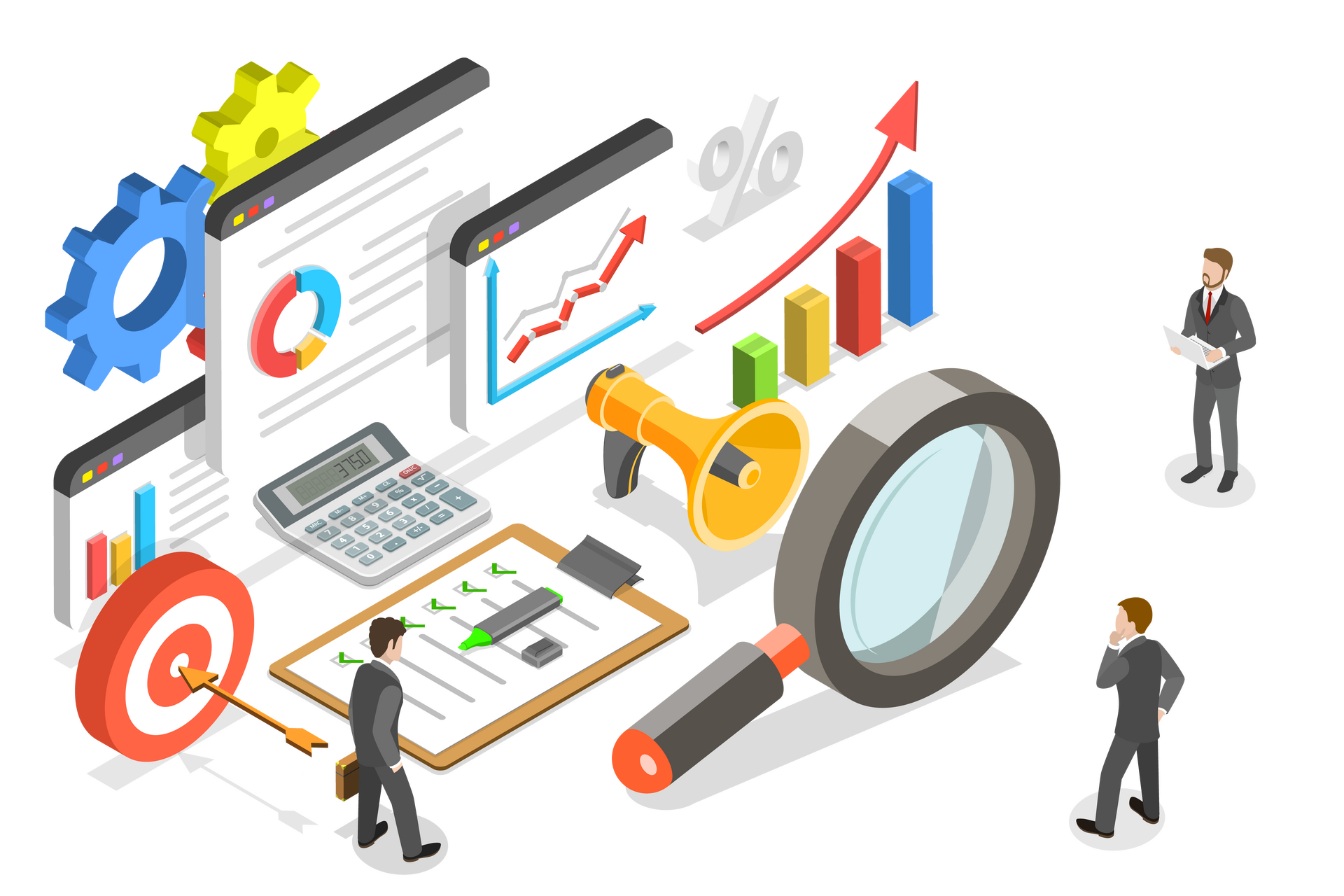 Abstraktes Bild zur Darstellung von digitalem Marketing und SEO-Konzepten