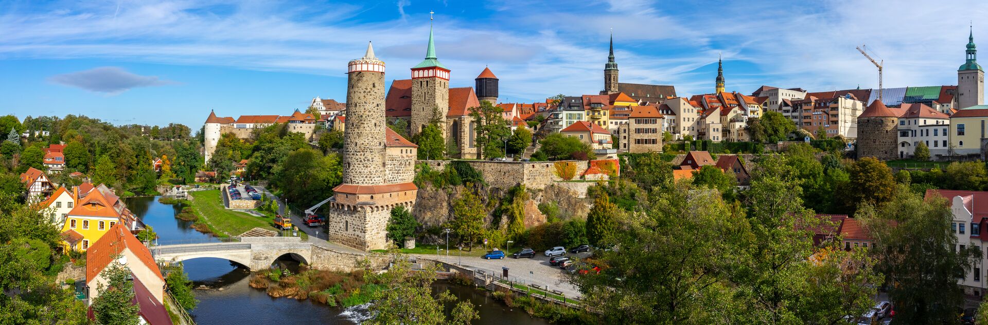 Altstadt
von Bautzen mit Türmen und historischer Architektur