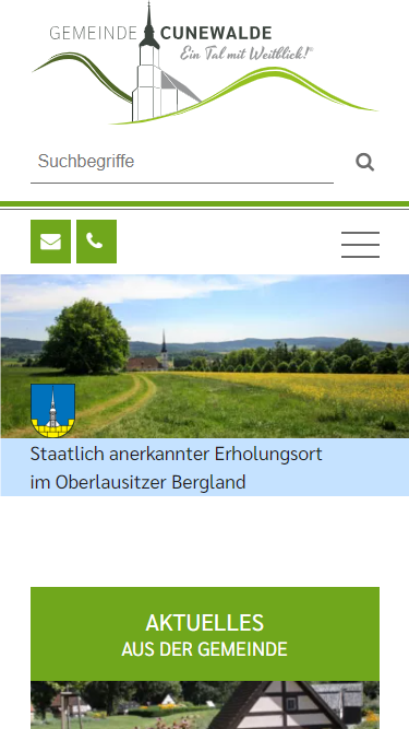 Mobile
Ansicht der Website cunewalde.de