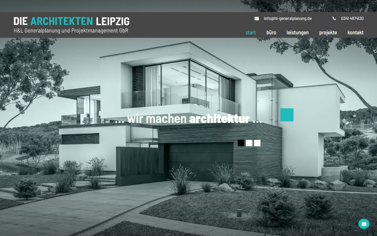 Notebook-Ansicht
der Website die-architekten-leipzig.de