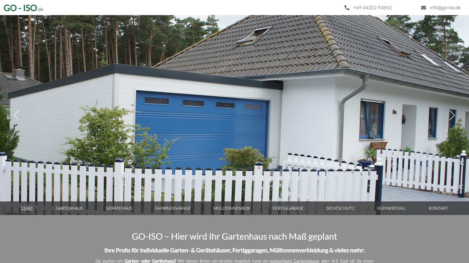 Desktop-Ansicht
der Website go-iso.de mit Informationen zu Dämm- und Isolierlösungen