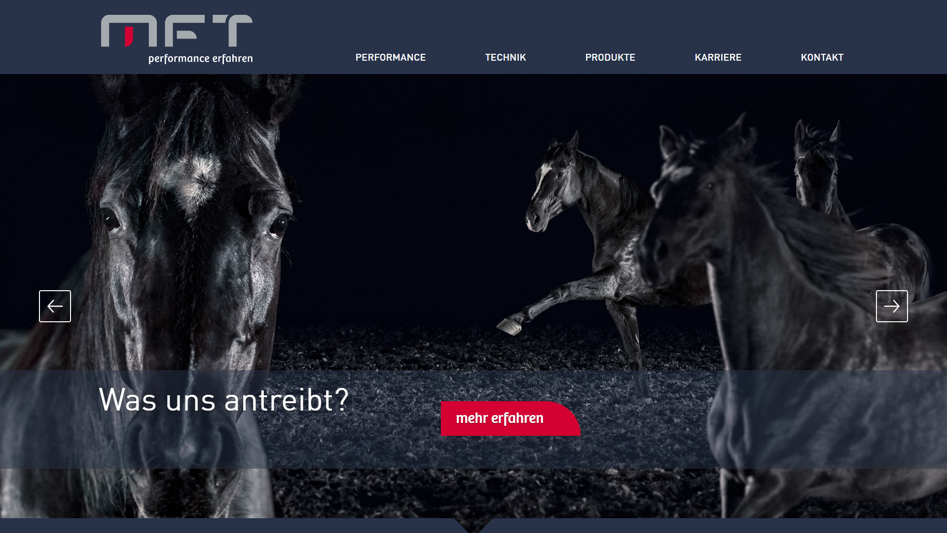 Desktop-Ansicht der MFT-Cunewalde.de Website mit Unternehmensprofil und Dienstleistungen